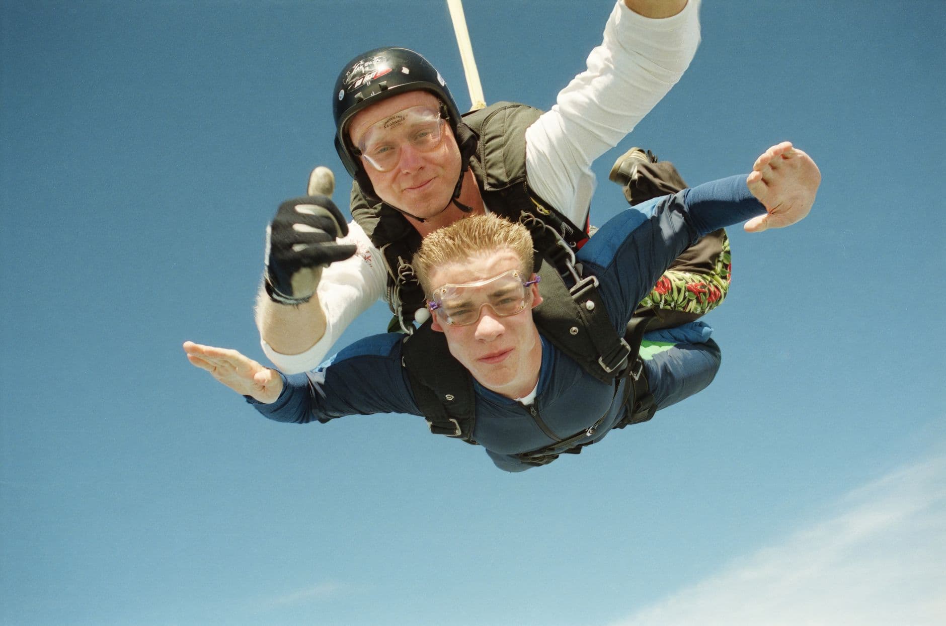 Saut en parachute tandem au-dessus du Palm Jumeirah avec Skydive Dubai vue aerienne